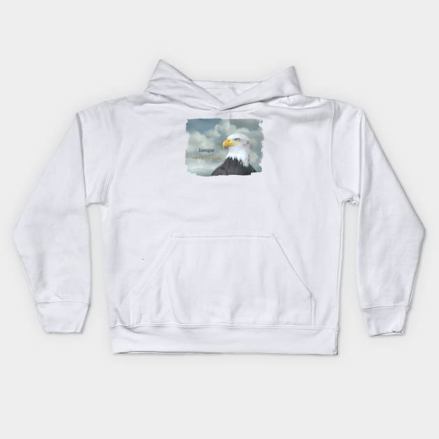 Bald Eagle Sanger CA Kids Hoodie by Elisabeth Lucas